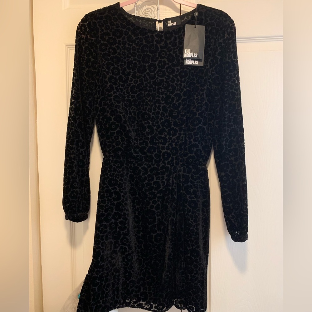 The Kooples Floral Velvet Long Sleeve  EU Size 2 Fits as 2-4 US